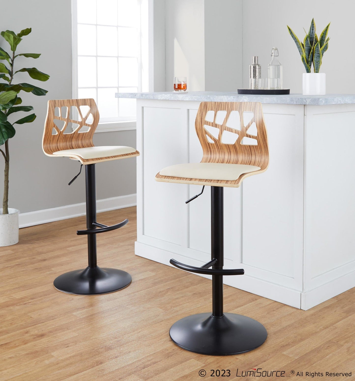 Majestic Office Furniture Adjustable Barstool - Set of 2