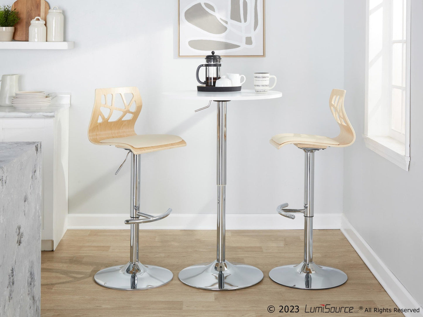 Majestic Office Furniture Adjustable Barstool - Set of 2