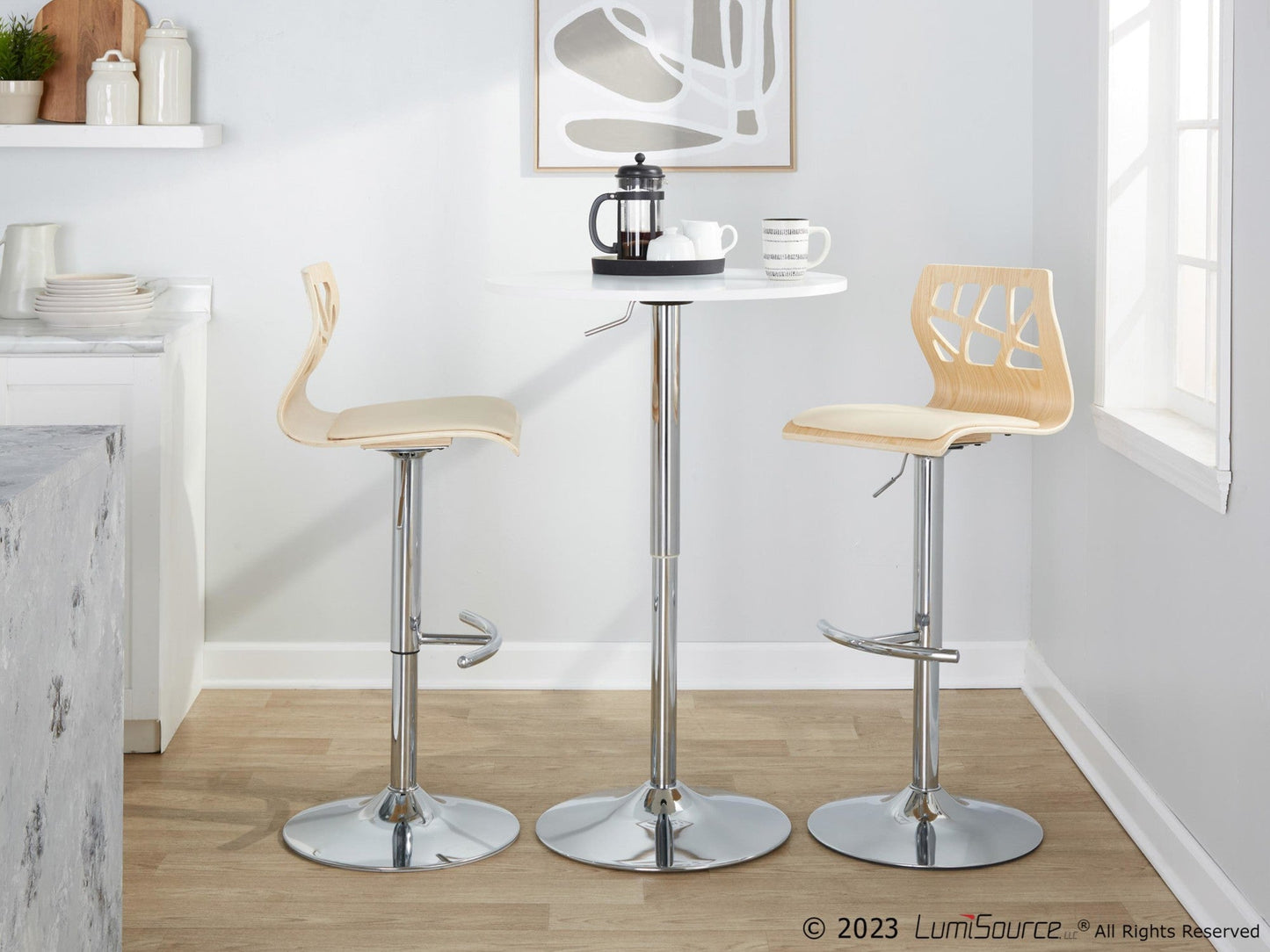 Majestic Office Furniture Adjustable Barstool - Set of 2