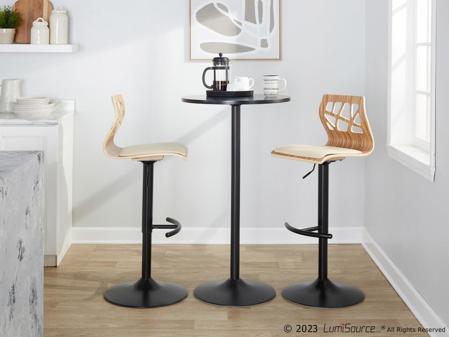 Majestic Office Furniture Adjustable Barstool - Set of 2