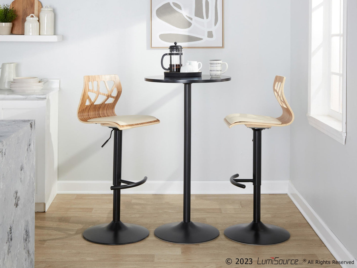 Majestic Office Furniture Adjustable Barstool - Set of 2