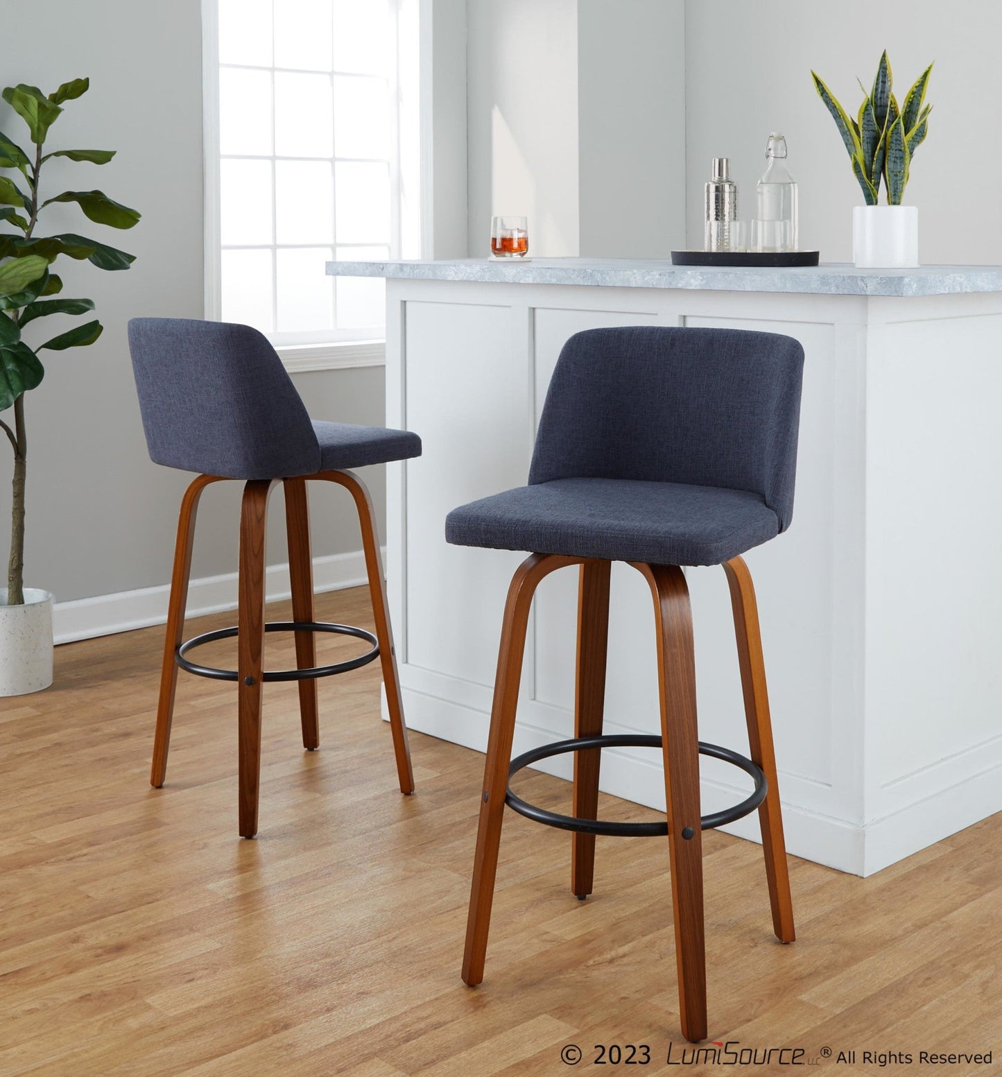 Majestic Office Furniture 30" Fixed-Height Barstool - Set of 2