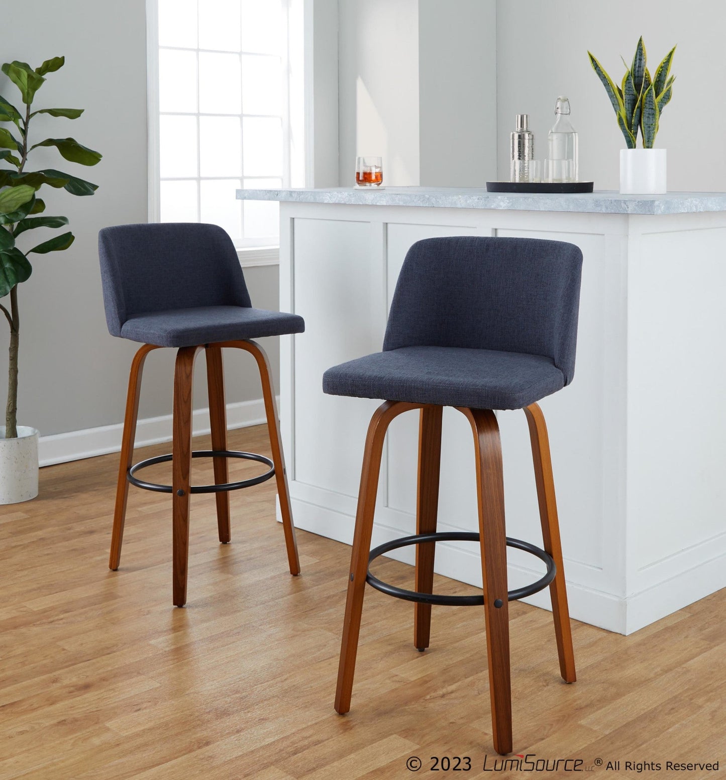 Majestic Office Furniture 30" Fixed-Height Barstool - Set of 2