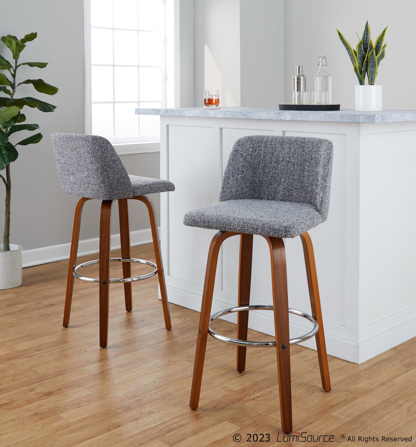 Majestic Office Furniture 30" Fixed-Height Barstool - Set of 2