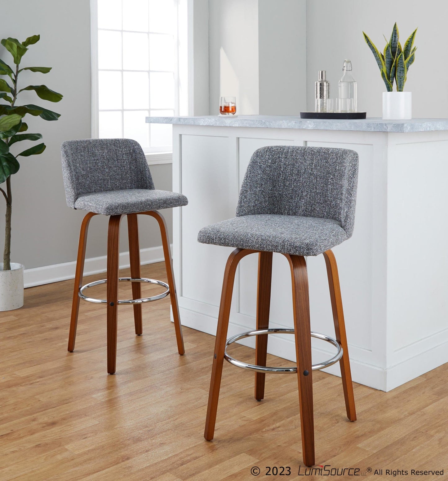 Majestic Office Furniture 30" Fixed-Height Barstool - Set of 2