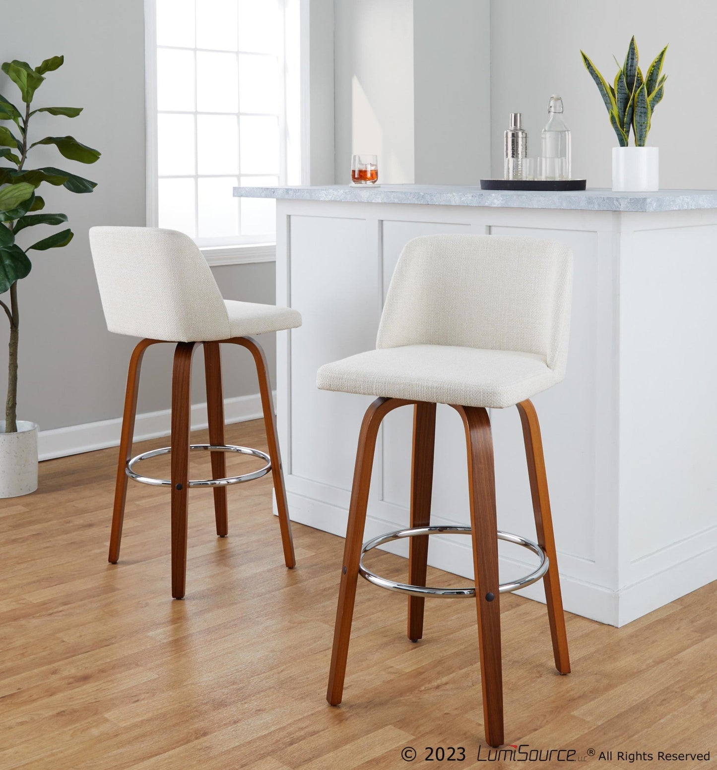 Majestic Office Furniture 30" Fixed-Height Barstool - Set of 2