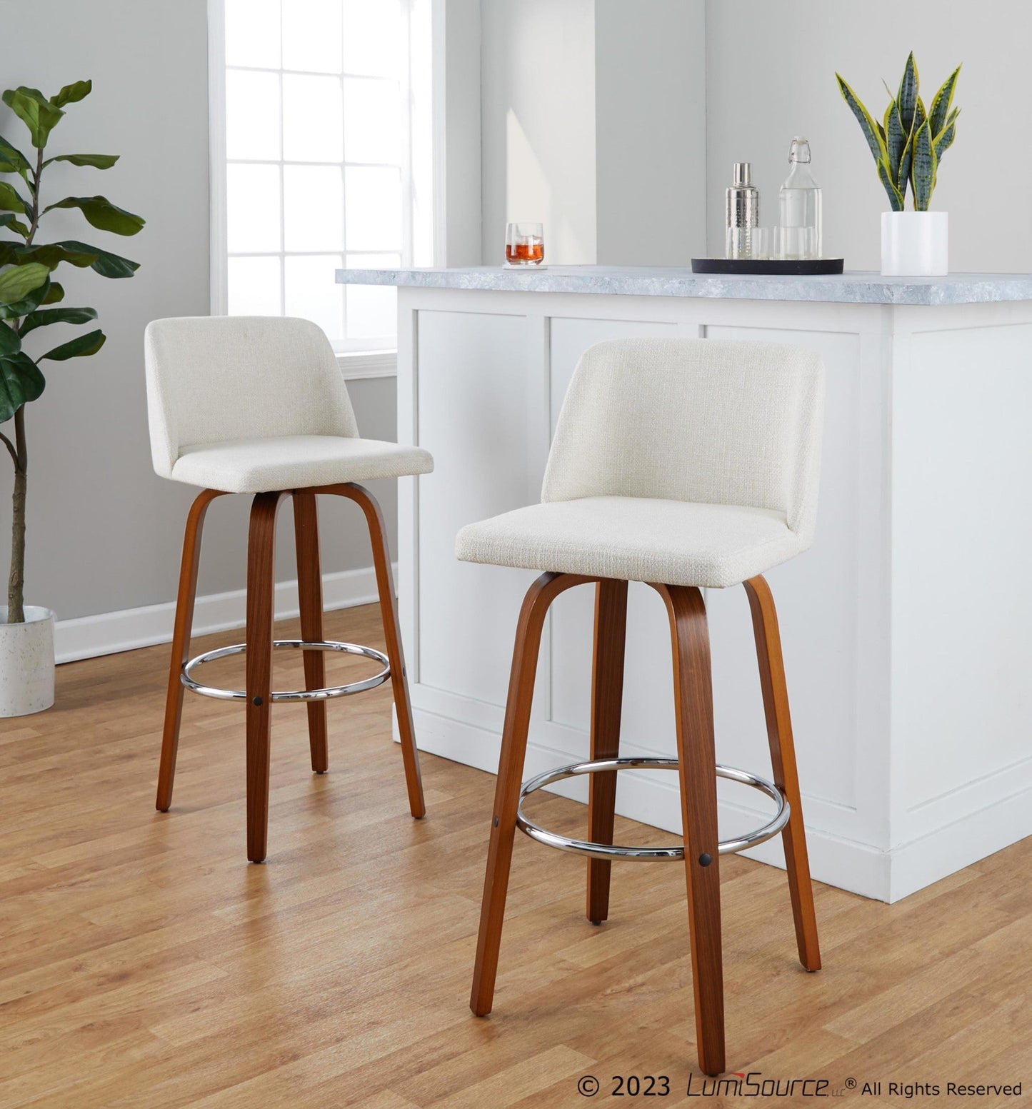 Majestic Office Furniture 30" Fixed-Height Barstool - Set of 2