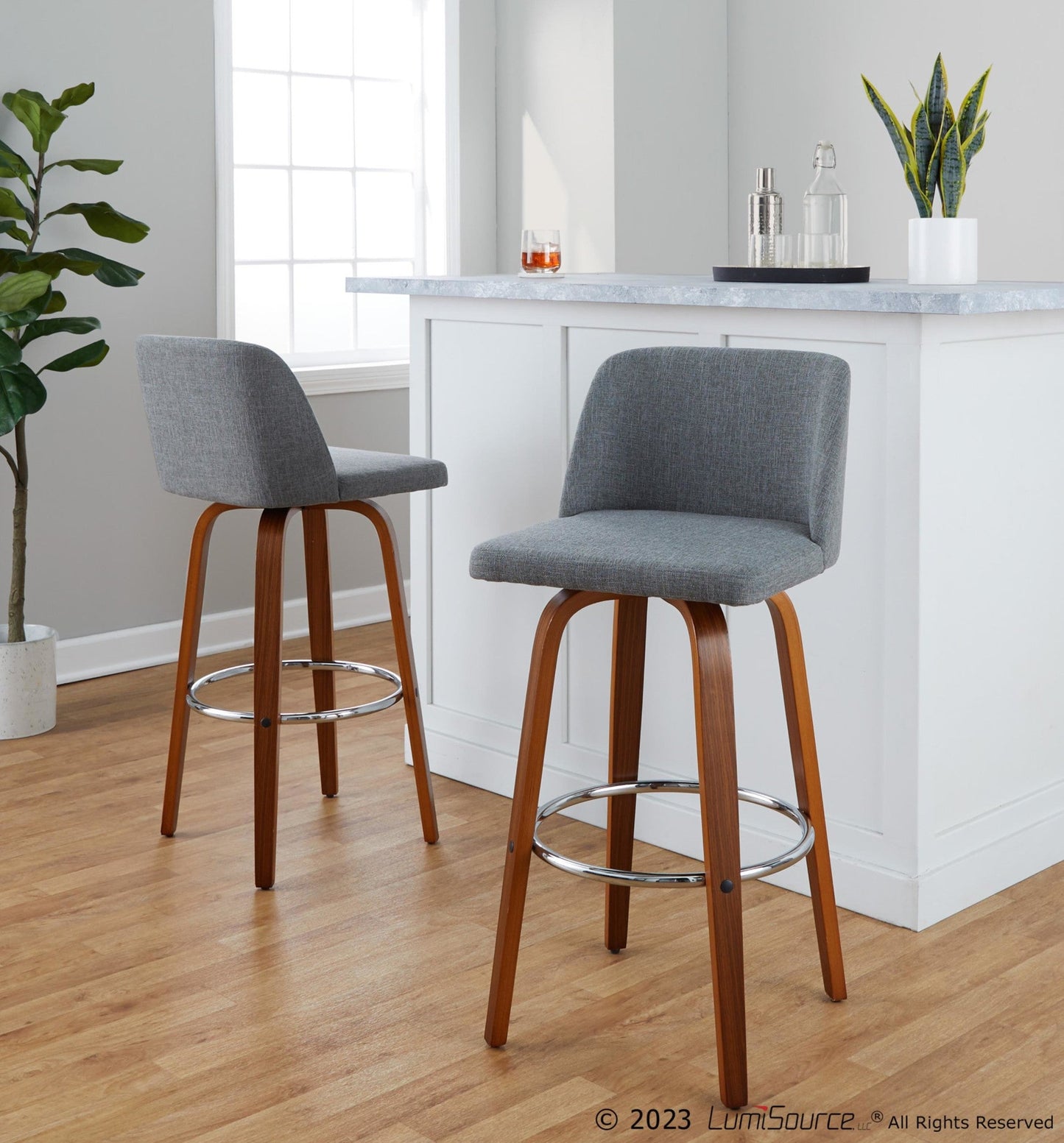 Majestic Office Furniture 30" Fixed-Height Barstool - Set of 2