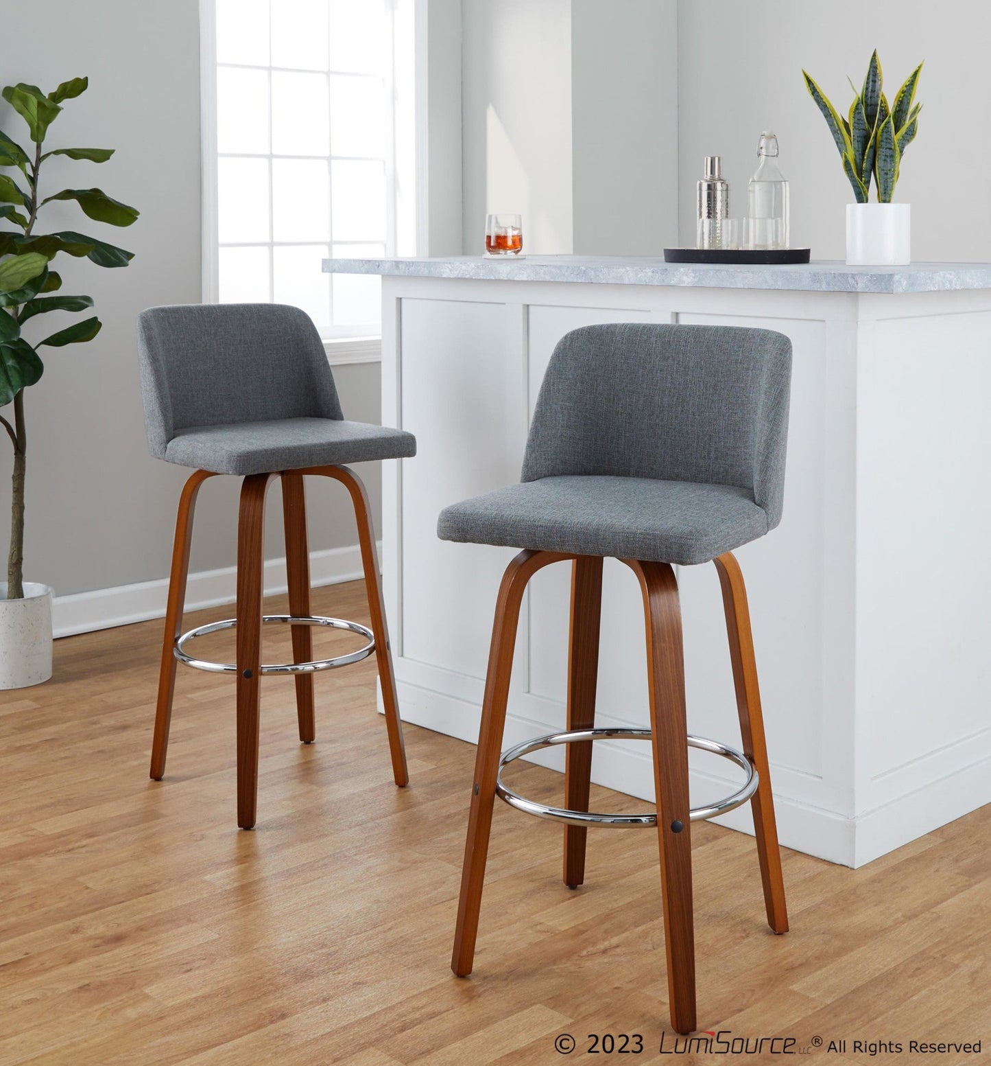 Majestic Office Furniture 30" Fixed-Height Barstool - Set of 2