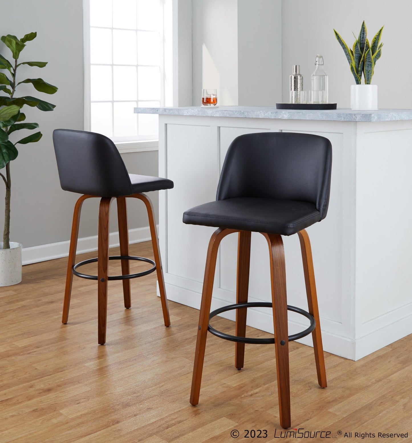Majestic Office Furniture 30" Fixed-Height Barstool - Set of 2