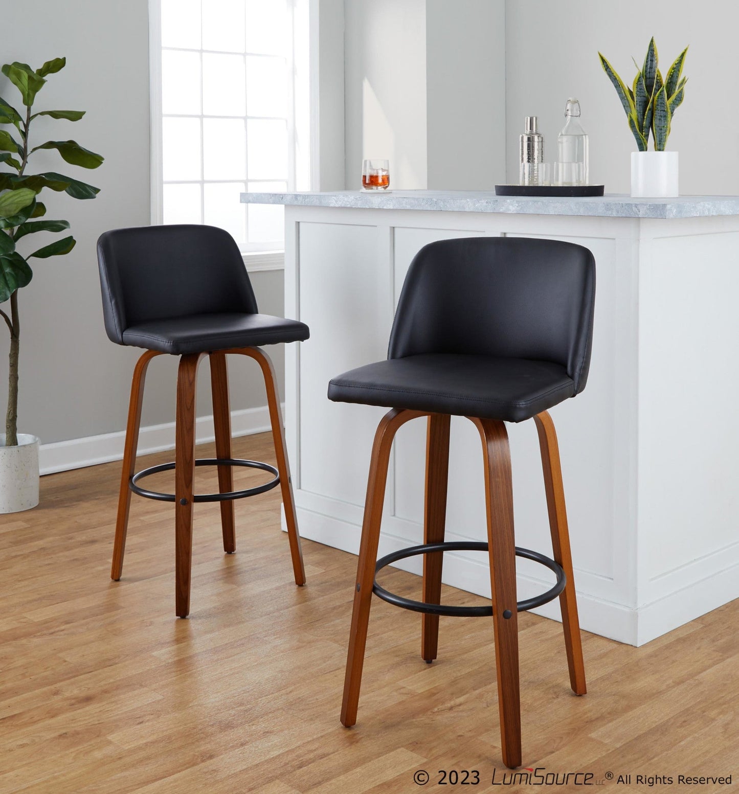 Majestic Office Furniture 30" Fixed-Height Barstool - Set of 2