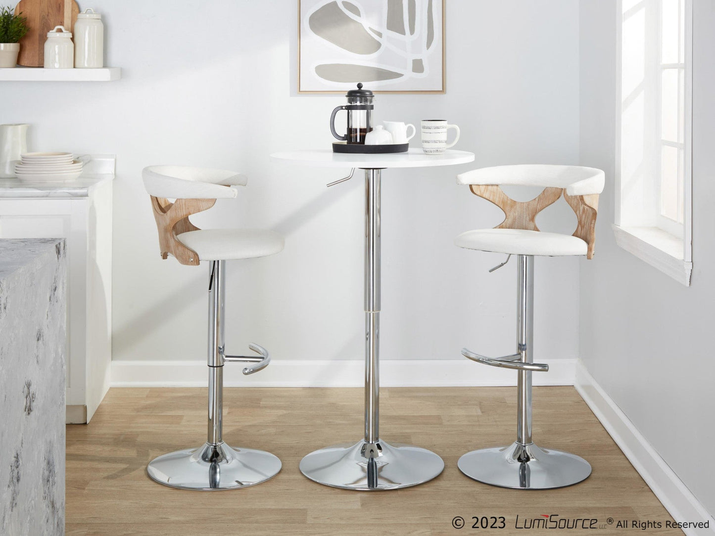 Majestic Office Furniture Adjustable Barstool - Set of 2