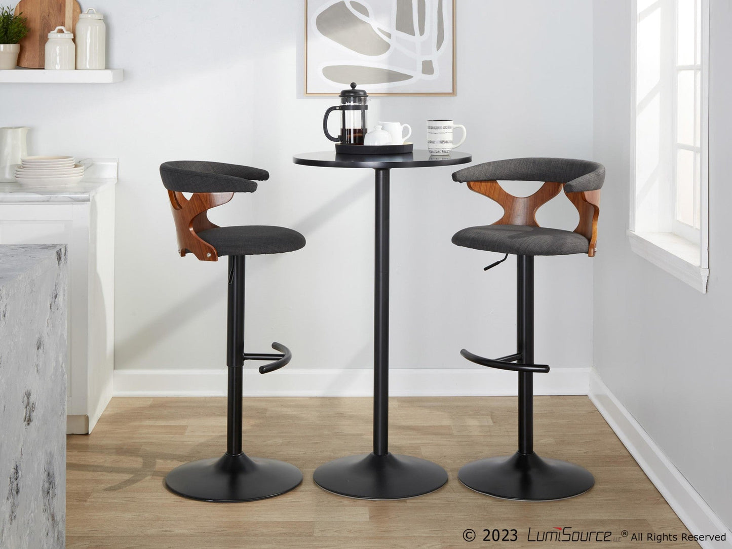 Majestic Office Furniture Adjustable Barstool - Set of 2