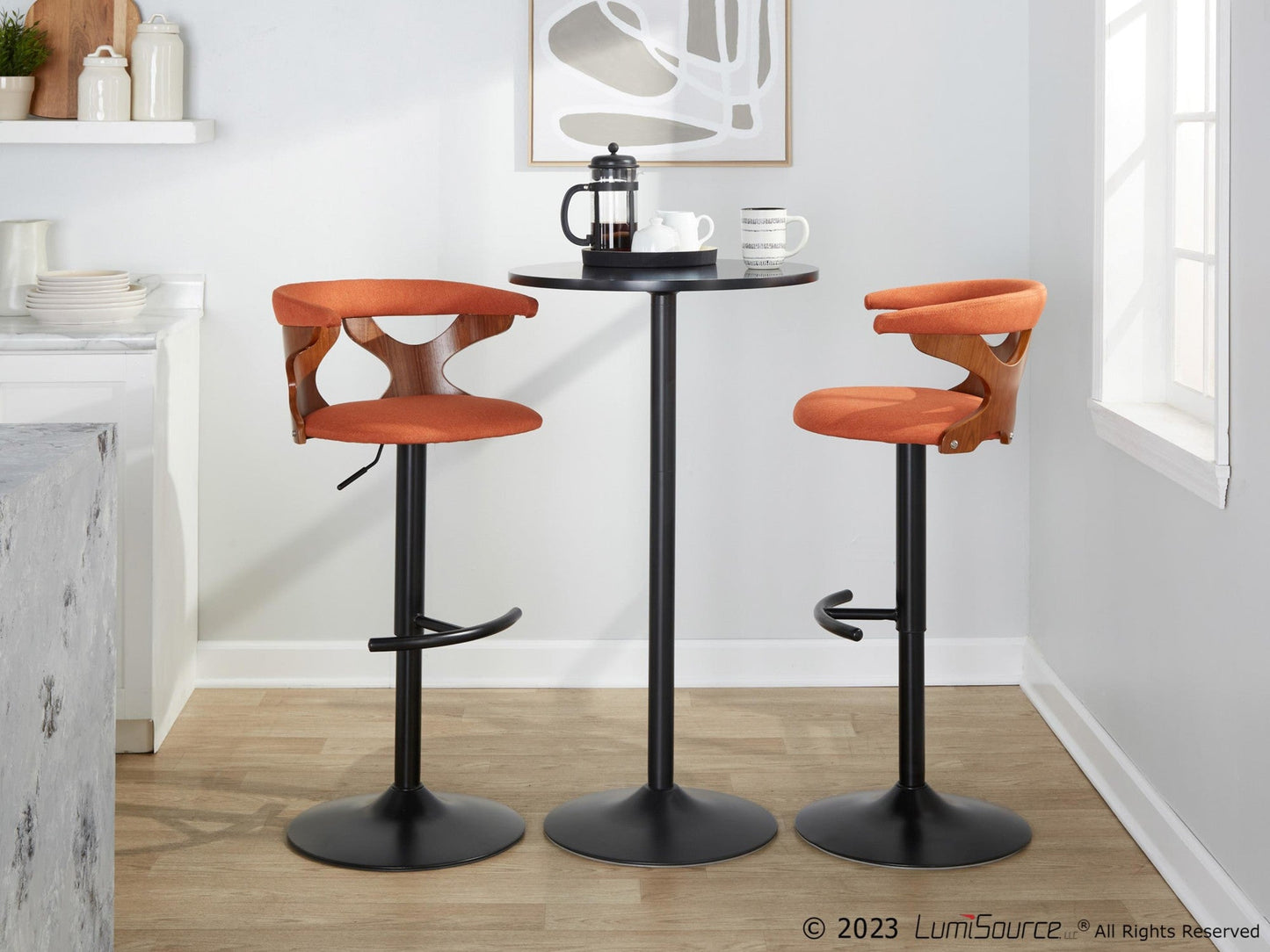 Majestic Office Furniture Adjustable Barstool - Set of 2