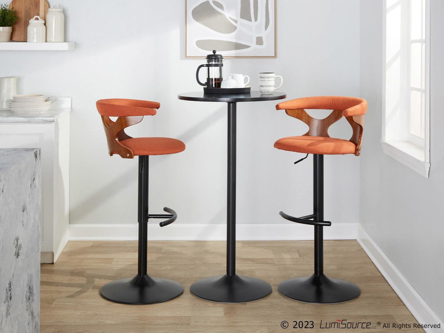 Majestic Office Furniture Adjustable Barstool - Set of 2
