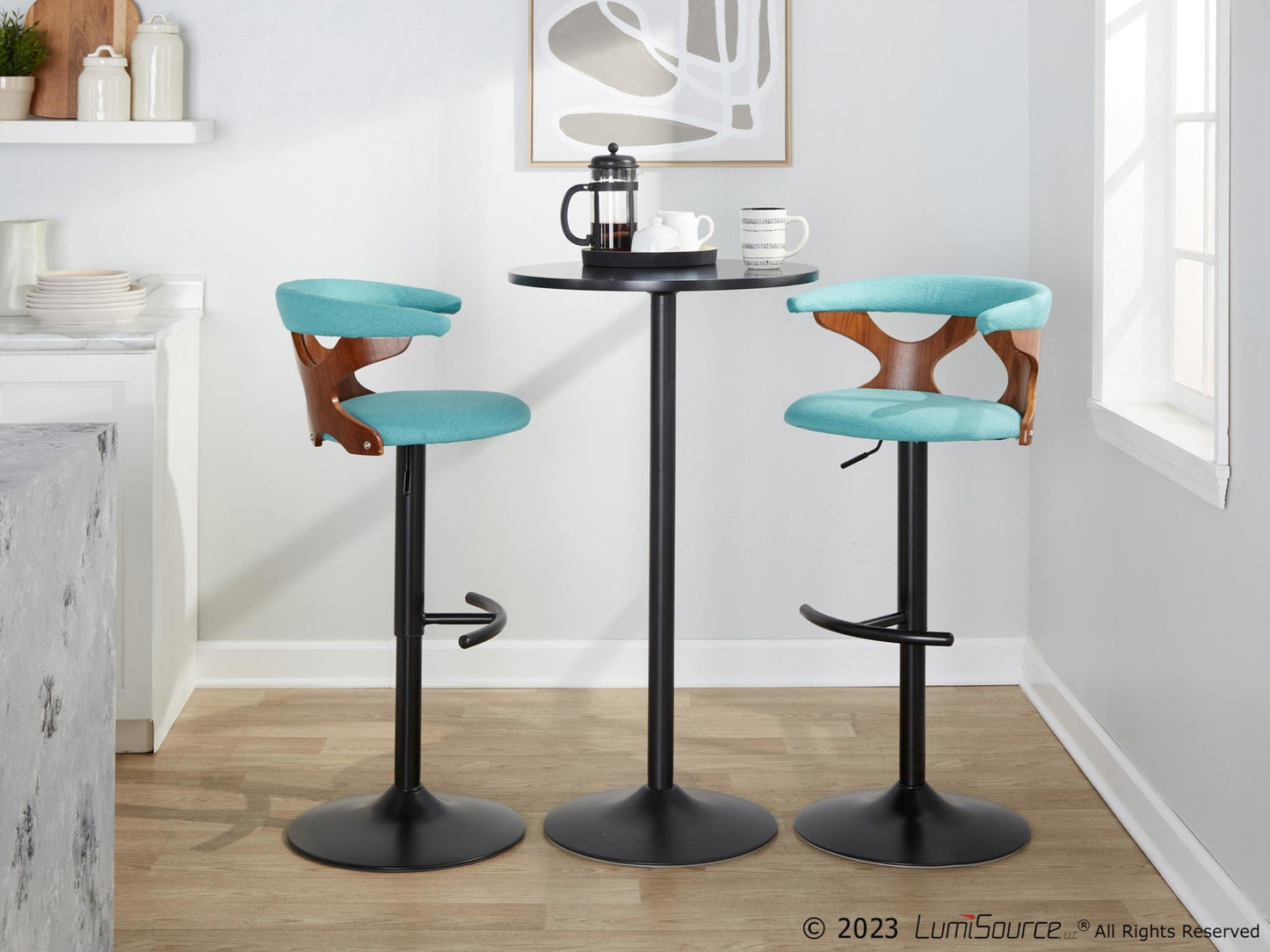 Majestic Office Furniture Adjustable Barstool - Set of 2