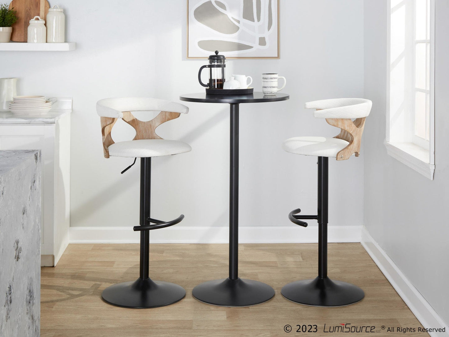 Majestic Office Furniture Adjustable Barstool - Set of 2