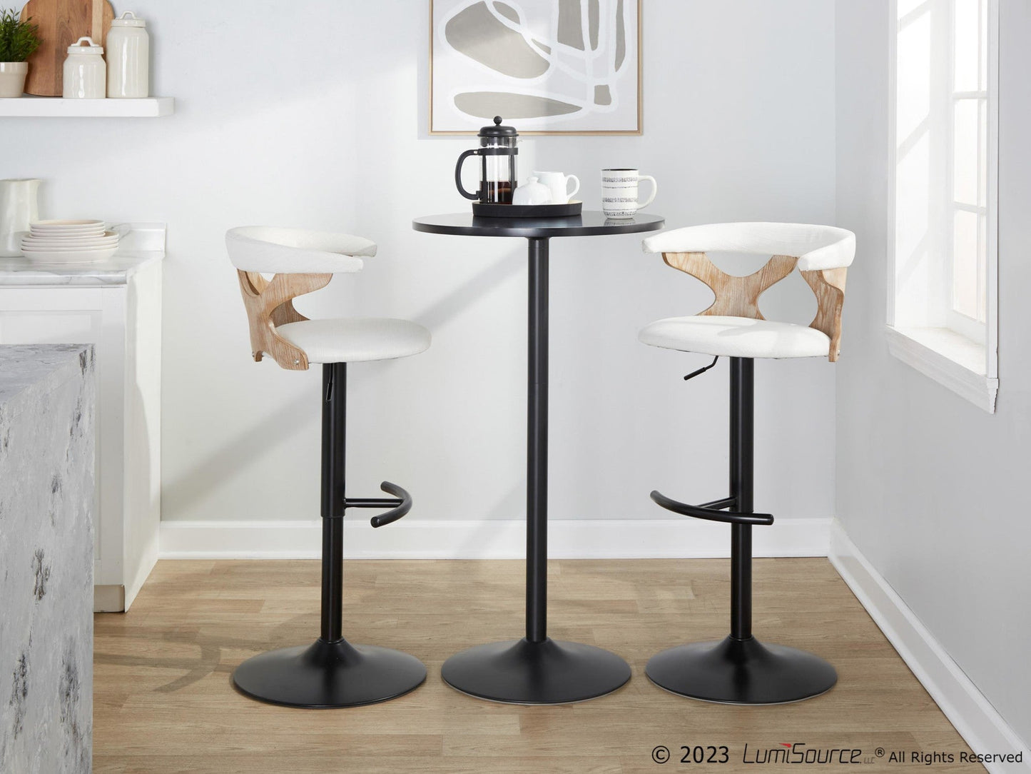 Majestic Office Furniture Adjustable Barstool - Set of 2