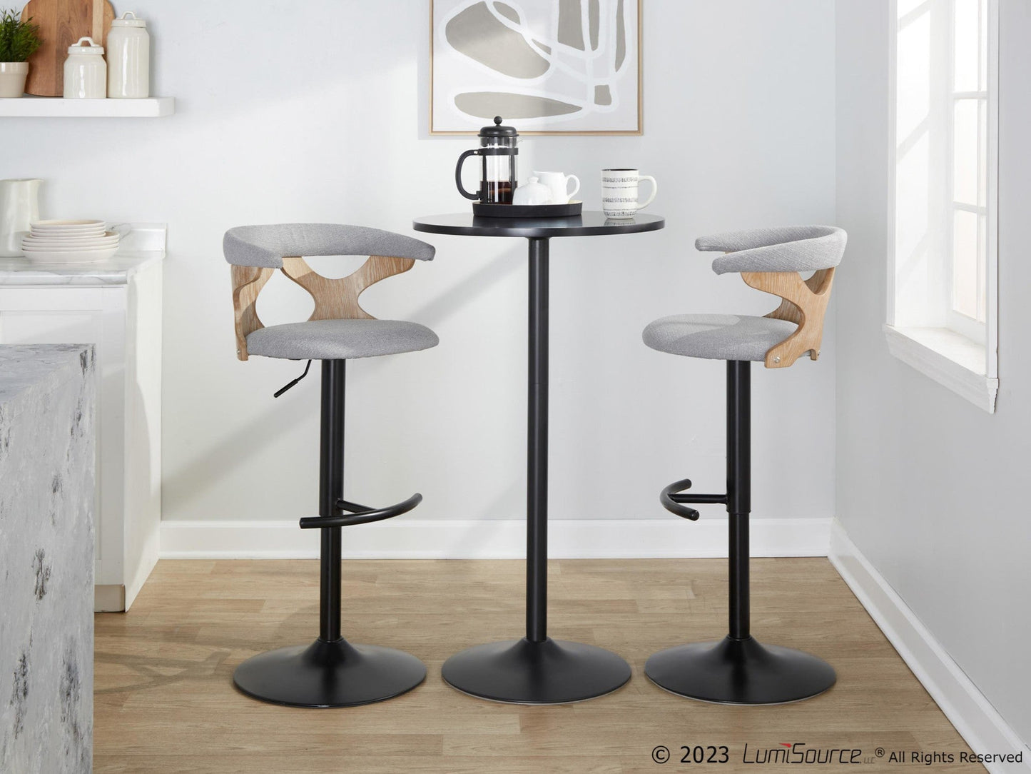Majestic Office Furniture Adjustable Barstool - Set of 2