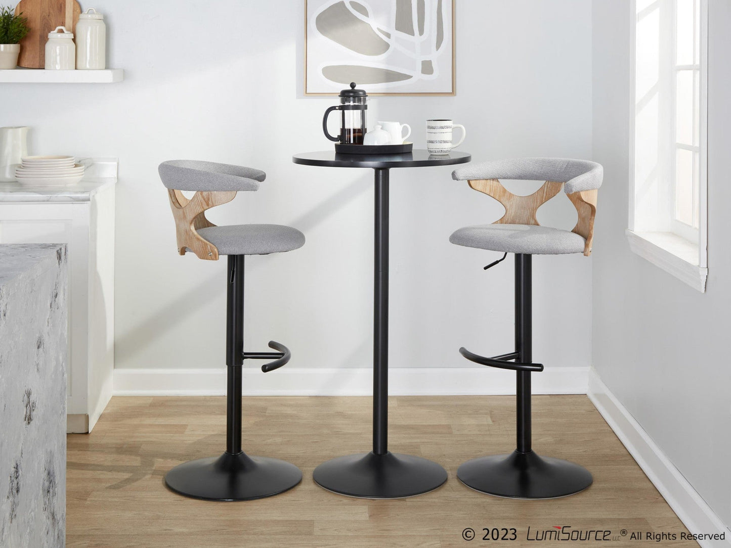 Majestic Office Furniture Adjustable Barstool - Set of 2