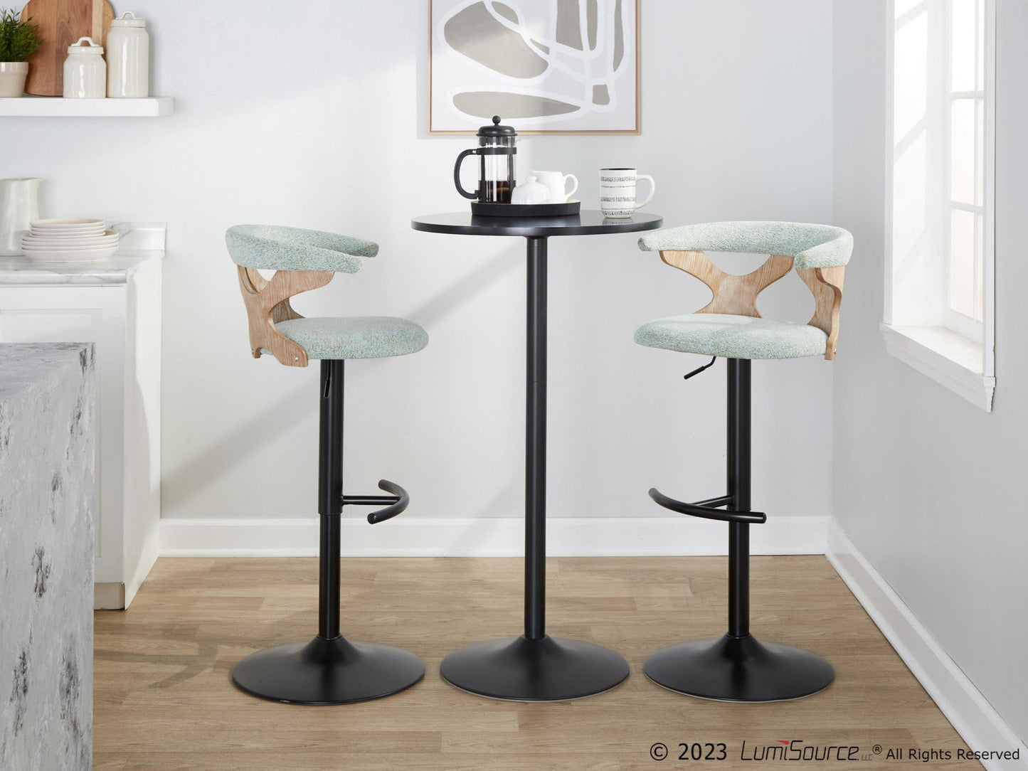 Majestic Office Furniture Adjustable Barstool - Set of 2