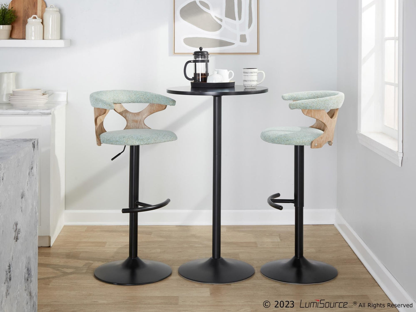 Majestic Office Furniture Adjustable Barstool - Set of 2