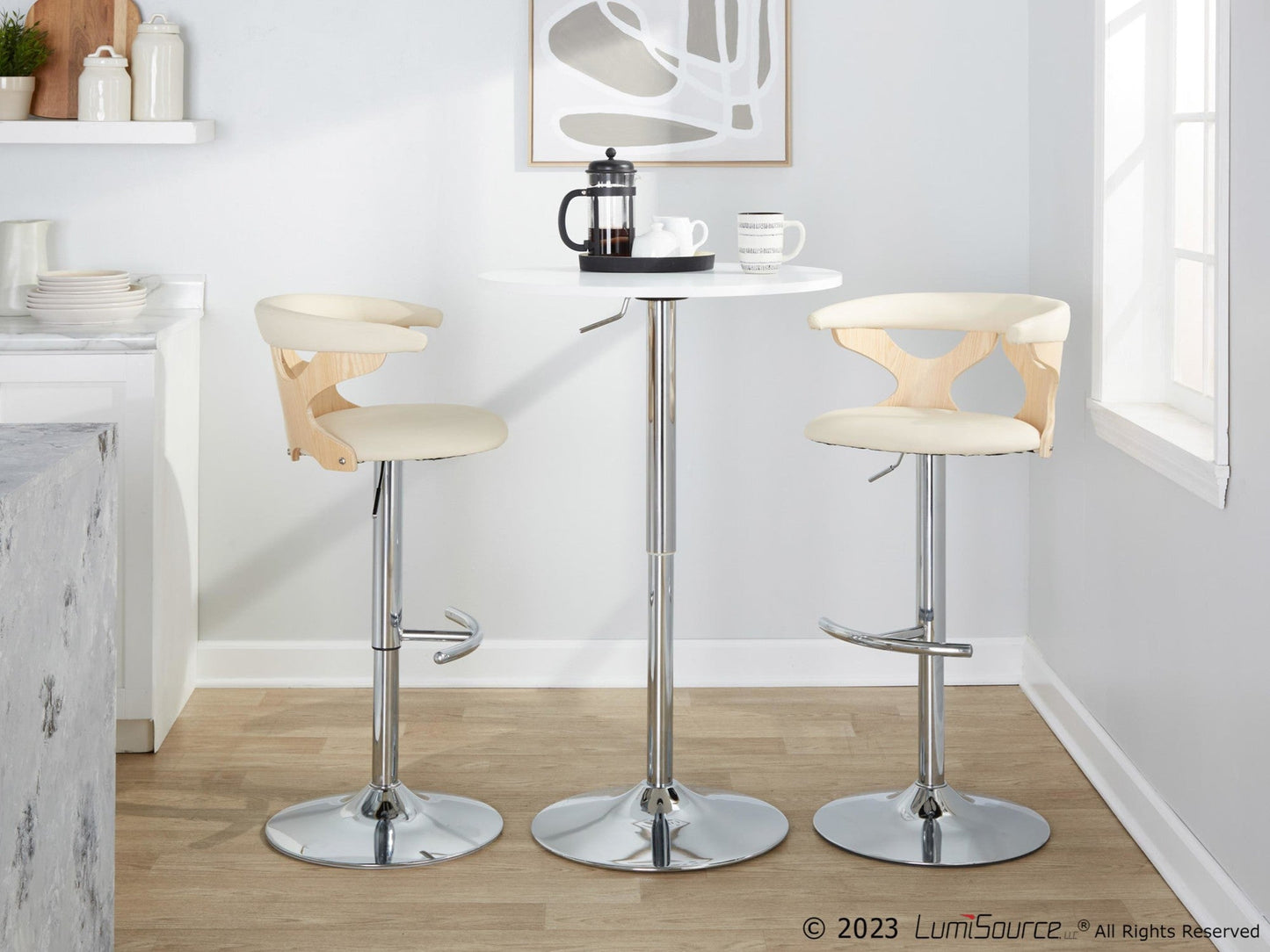 Majestic Office Furniture Adjustable Barstool - Set of 2
