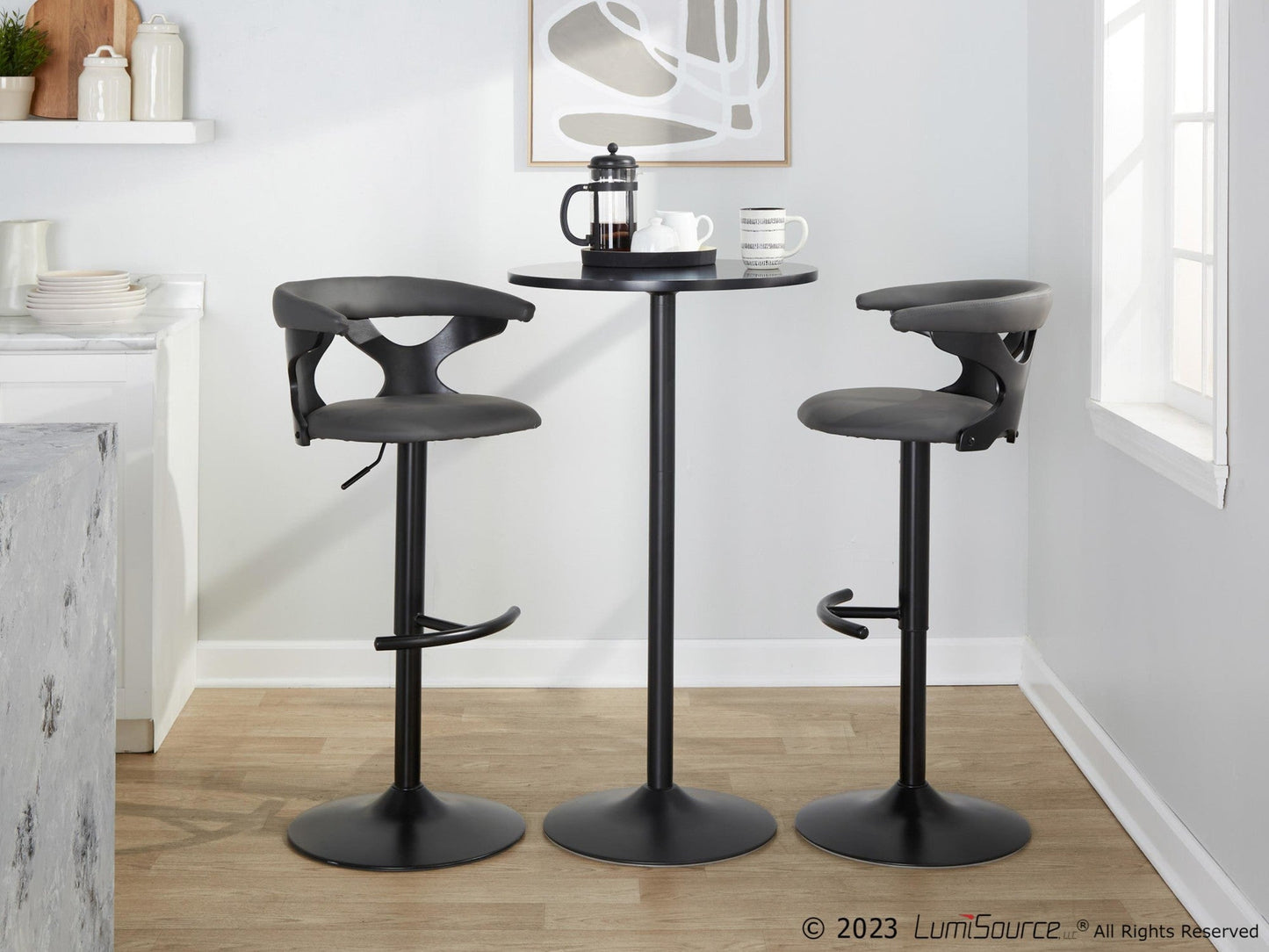 Majestic Office Furniture Adjustable Barstool - Set of 2