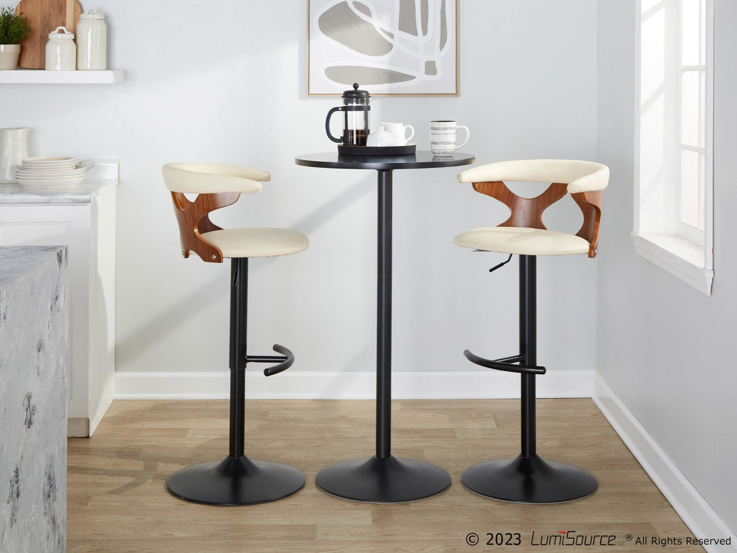 Majestic Office Furniture Adjustable Barstool - Set of 2