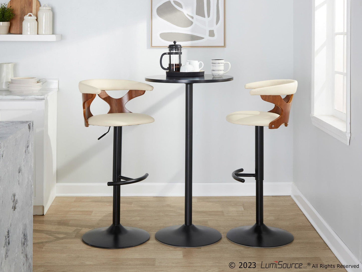 Majestic Office Furniture Adjustable Barstool - Set of 2