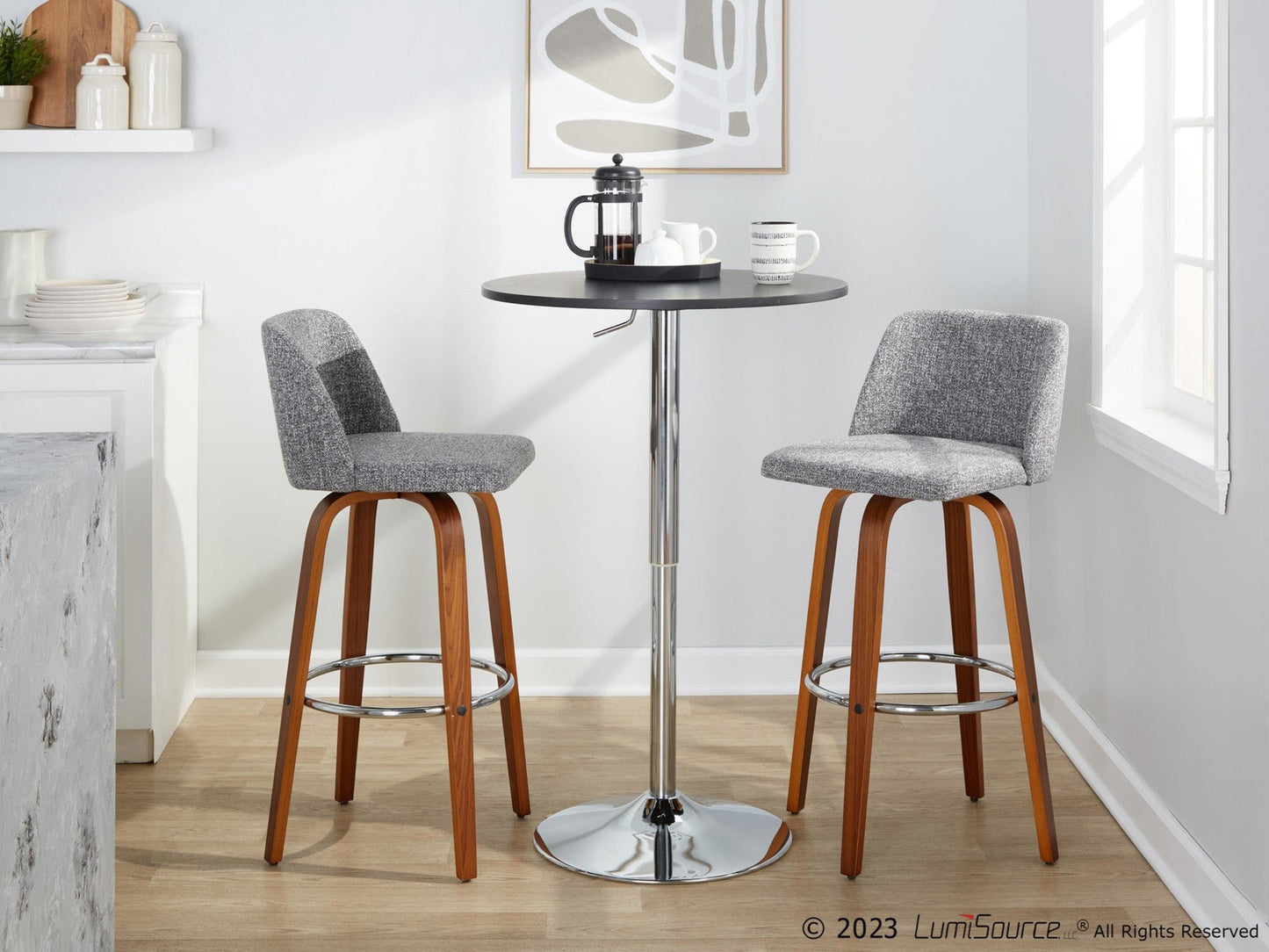 Majestic Office Furniture 30" Fixed-Height Barstool - Set of 2