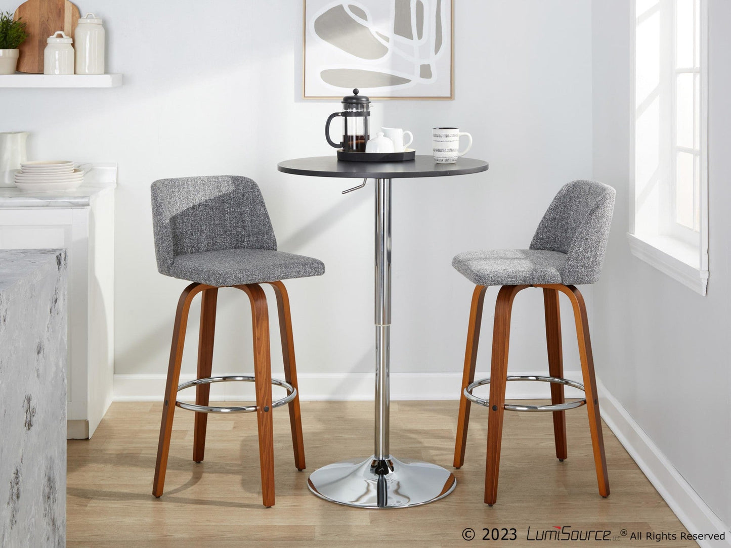 Majestic Office Furniture 30" Fixed-Height Barstool - Set of 2