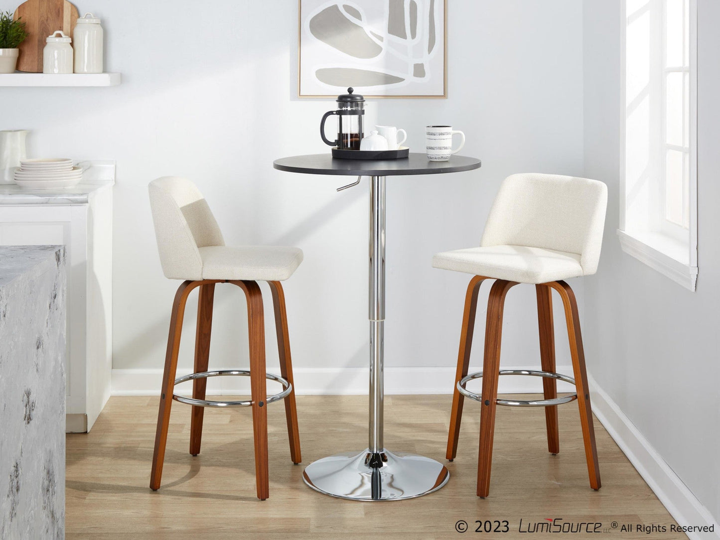 Majestic Office Furniture 30" Fixed-Height Barstool - Set of 2