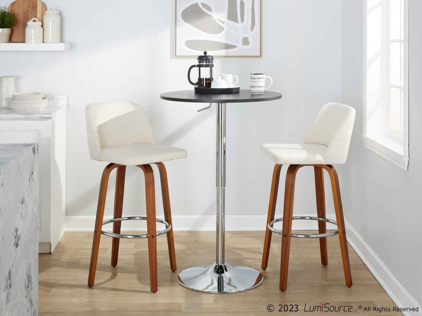 Majestic Office Furniture 30" Fixed-Height Barstool - Set of 2