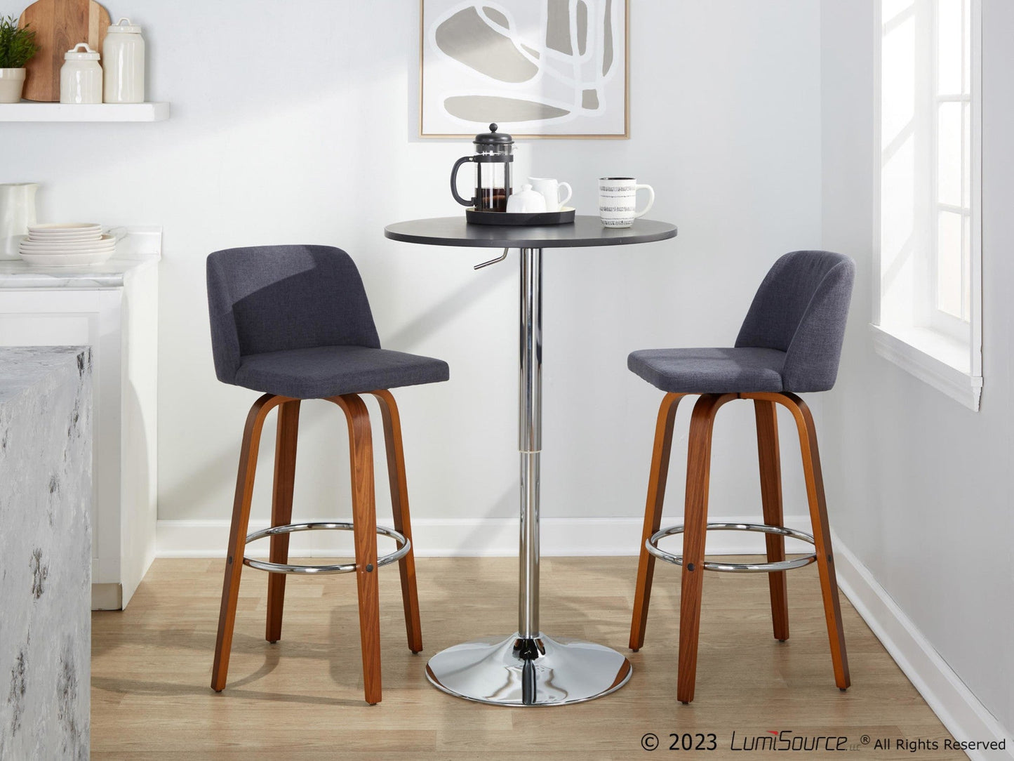 Majestic Office Furniture 30" Fixed-Height Barstool - Set of 2