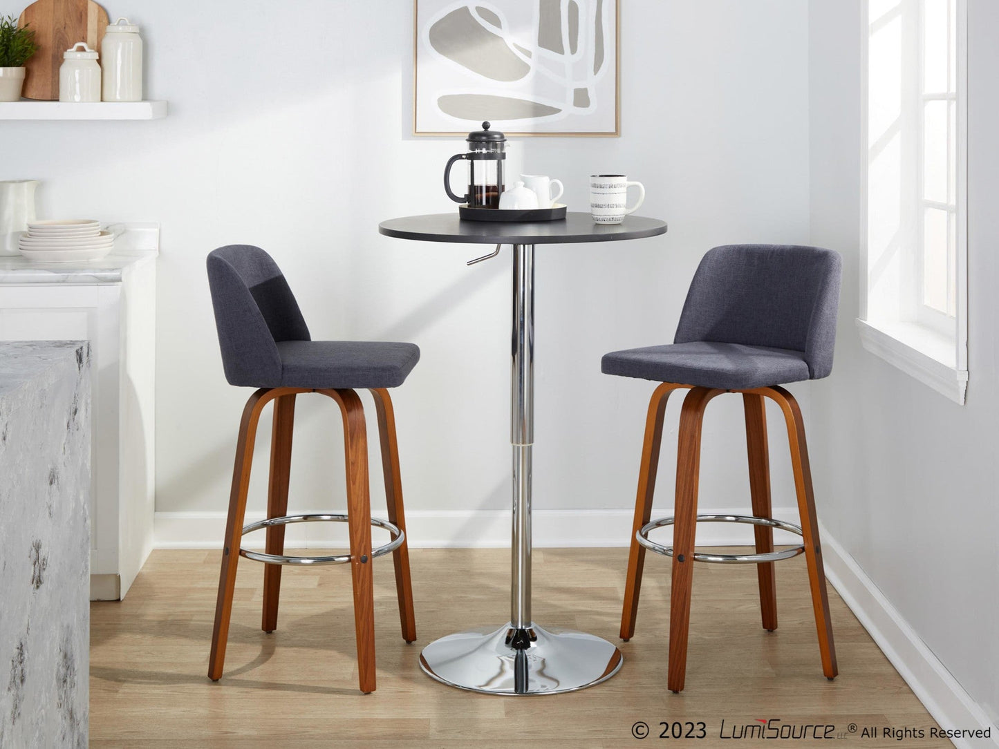 Majestic Office Furniture 30" Fixed-Height Barstool - Set of 2