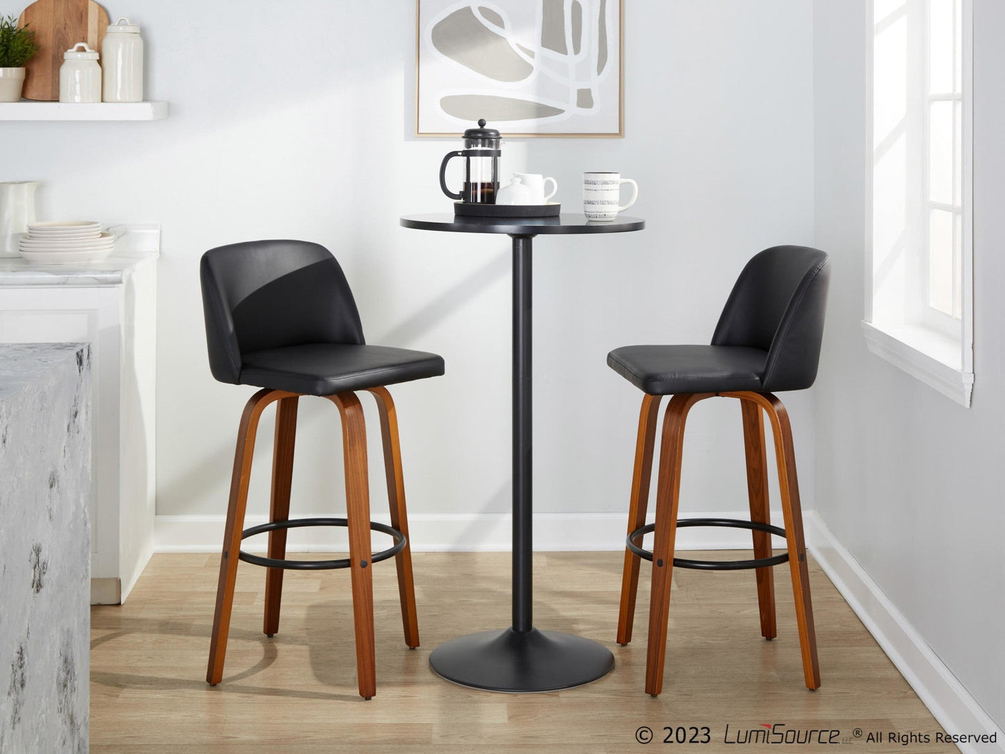 Majestic Office Furniture 30" Fixed-Height Barstool - Set of 2