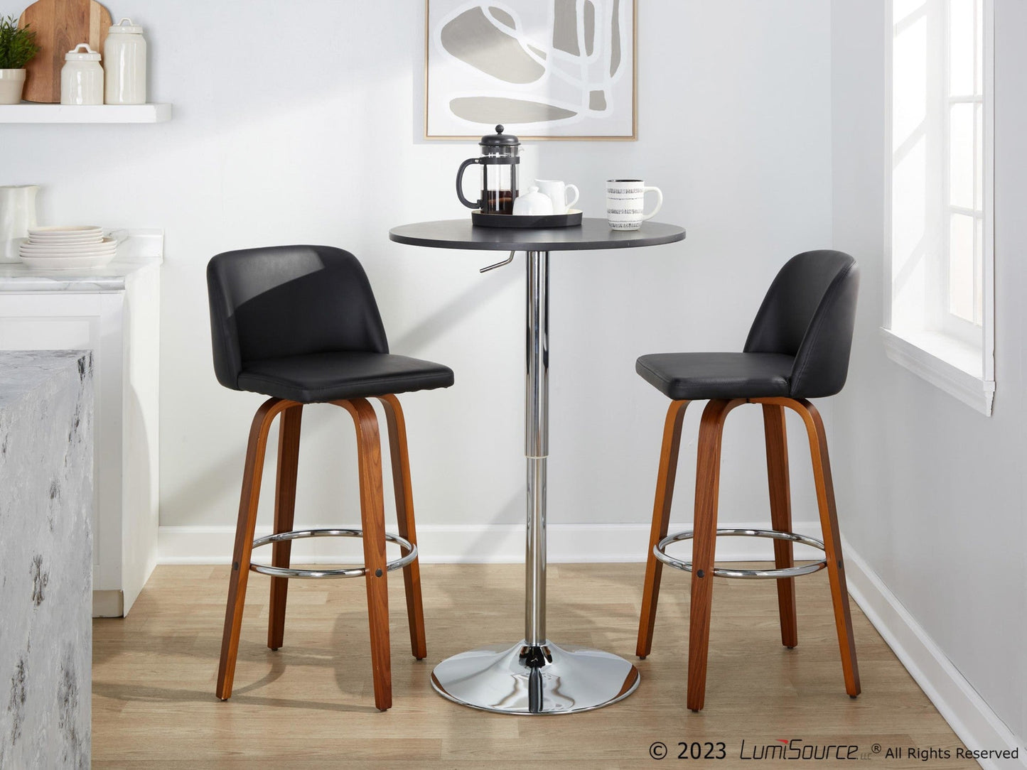 Majestic Office Furniture 30" Fixed-Height Barstool - Set of 2