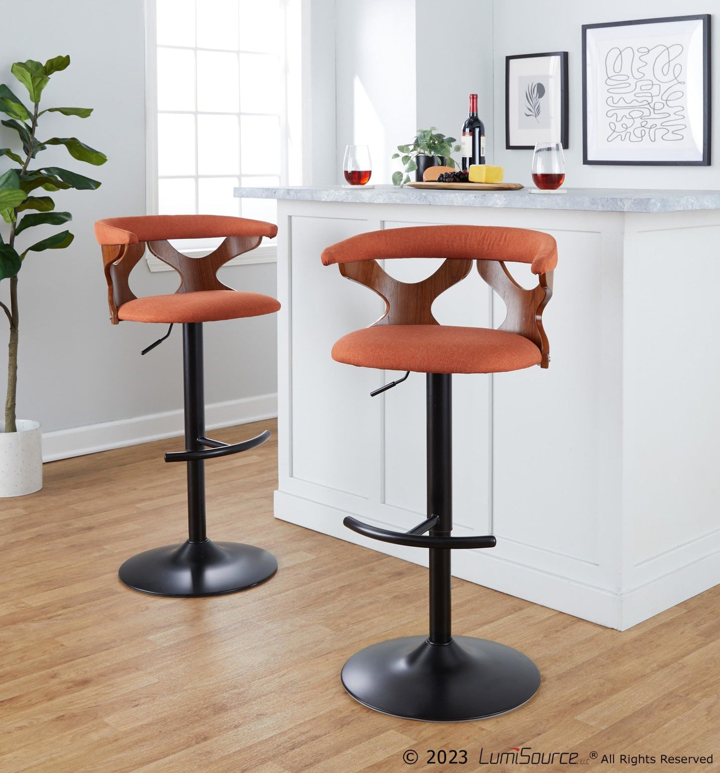 Majestic Office Furniture Adjustable Barstool - Set of 2