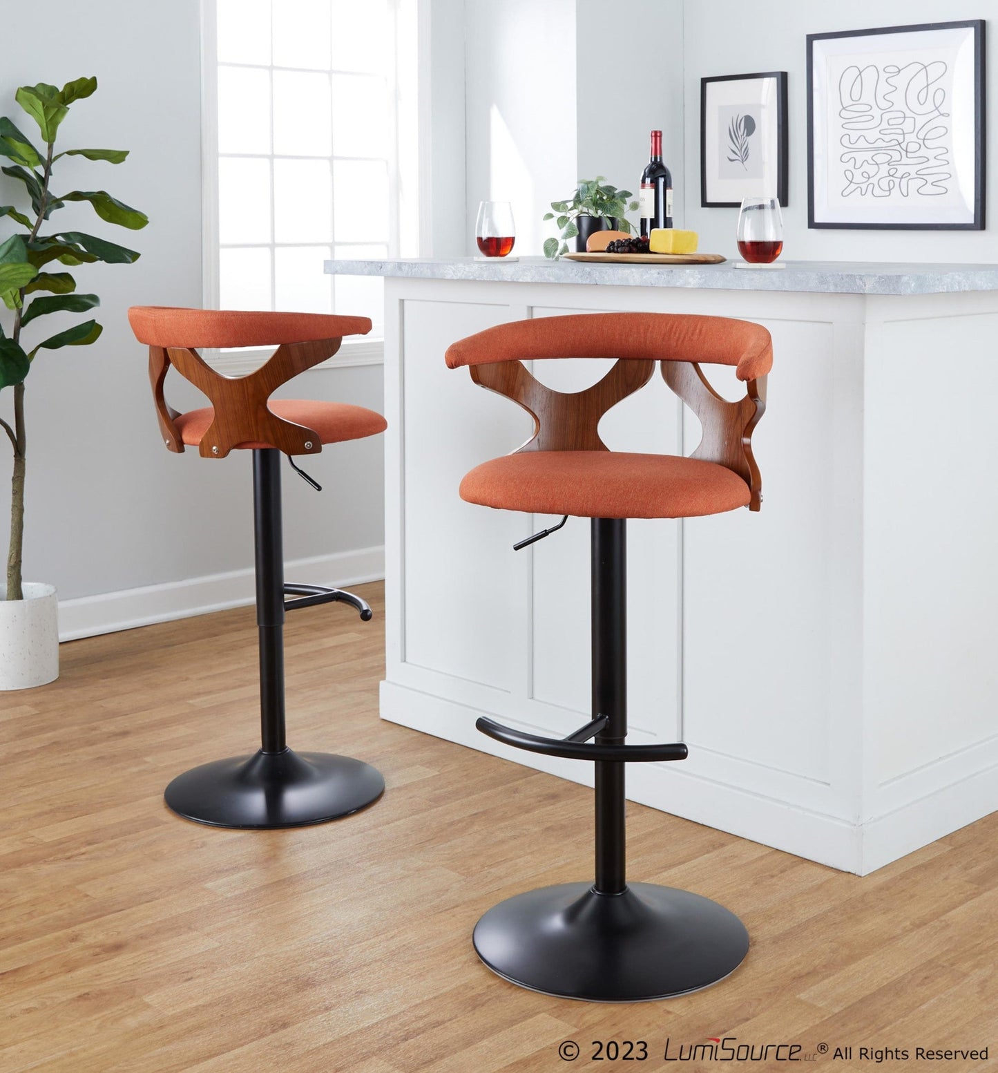 Majestic Office Furniture Adjustable Barstool - Set of 2