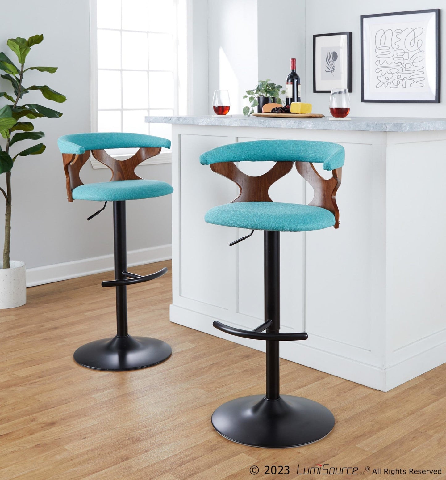 Majestic Office Furniture Adjustable Barstool - Set of 2