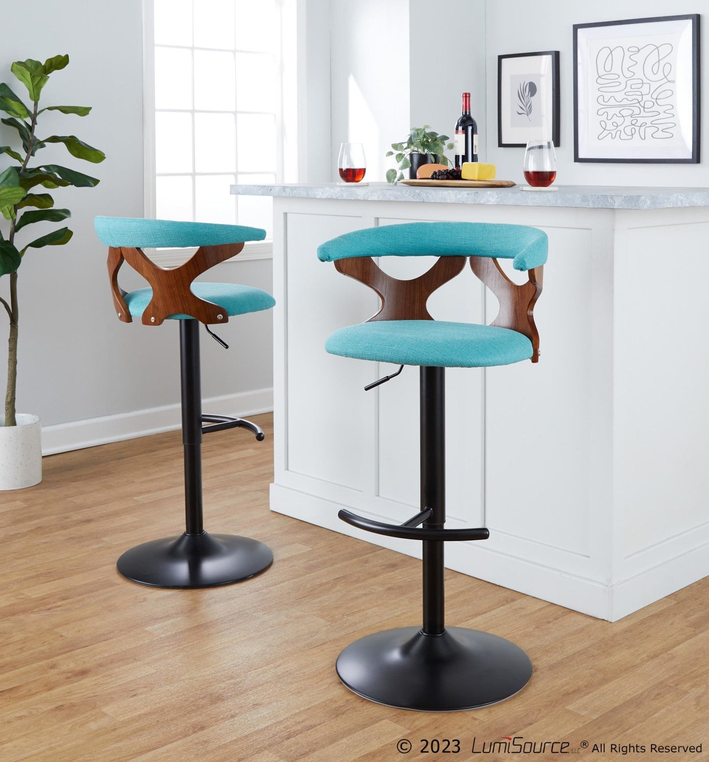 Majestic Office Furniture Adjustable Barstool - Set of 2