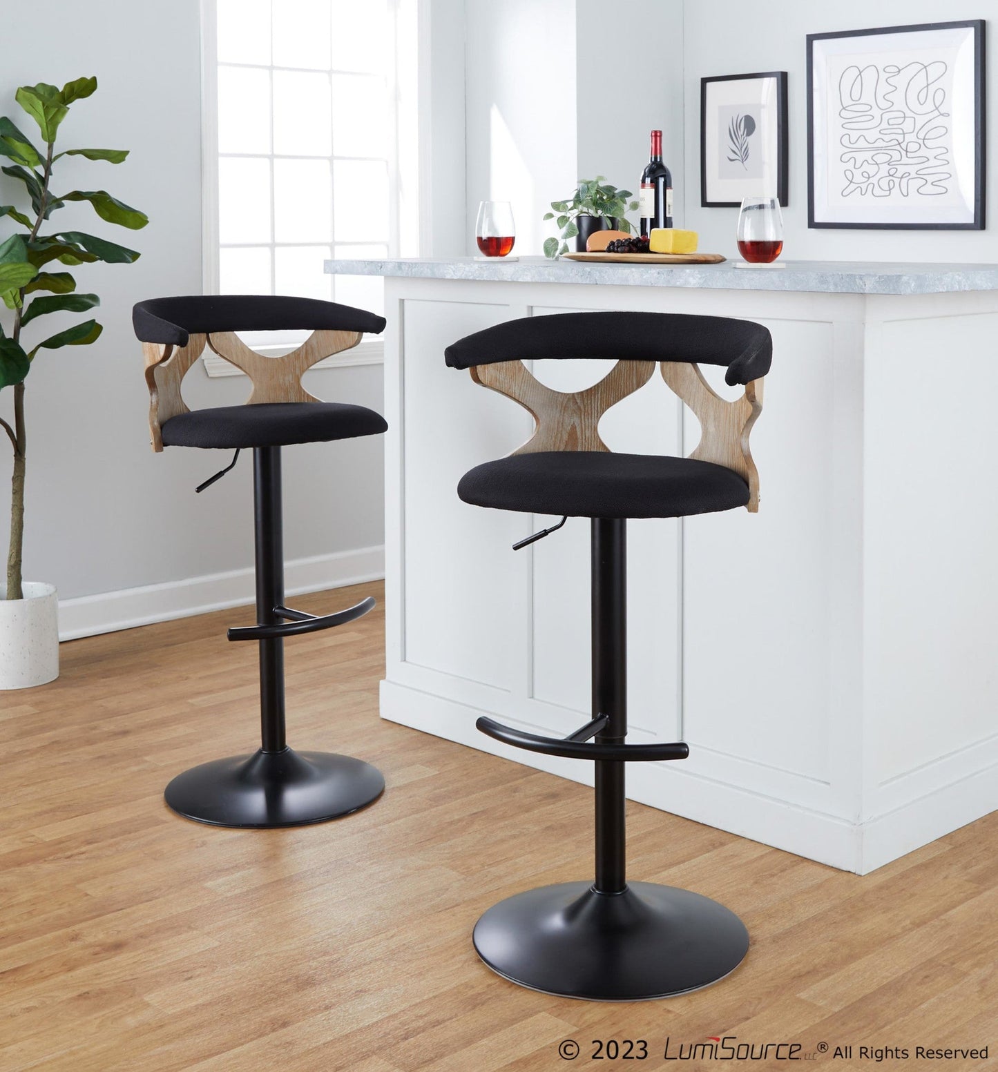 Majestic Office Furniture Adjustable Barstool - Set of 2