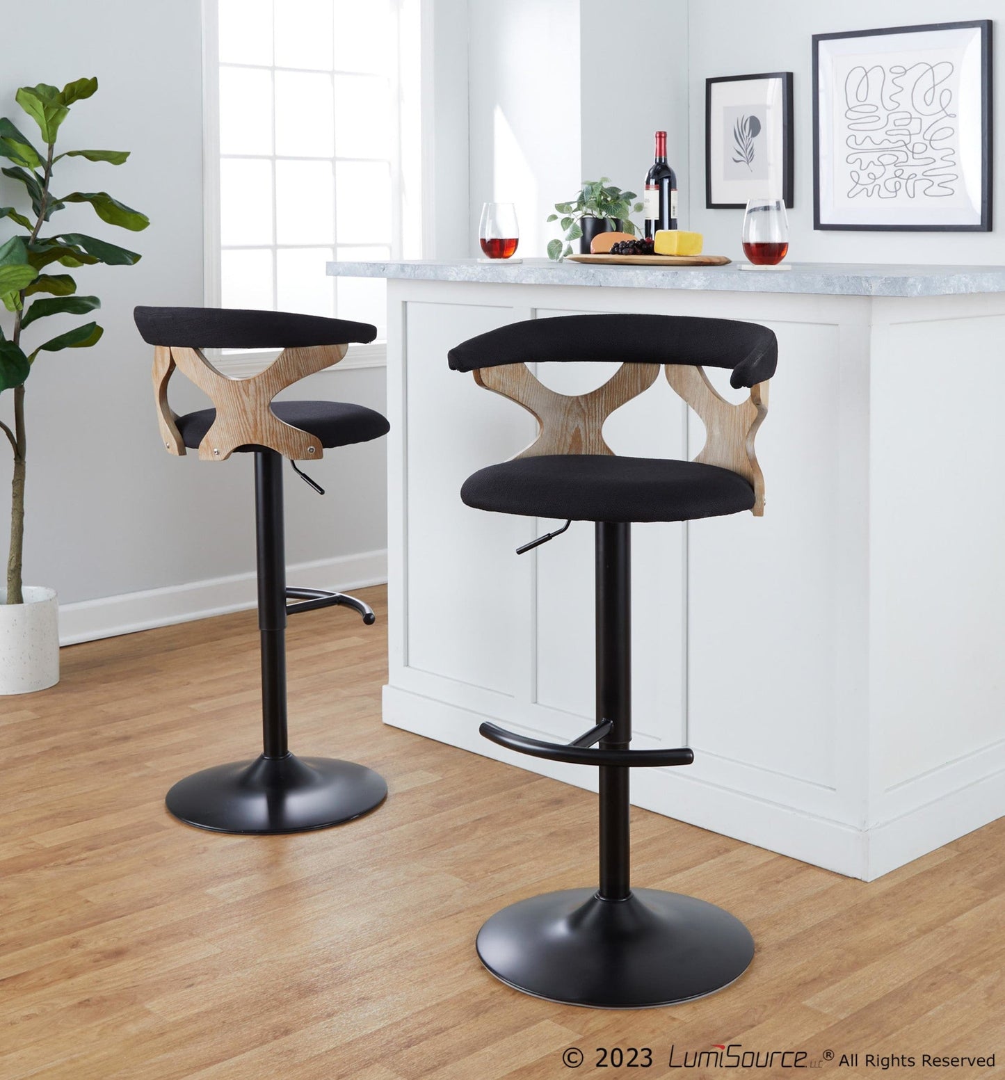 Majestic Office Furniture Adjustable Barstool - Set of 2