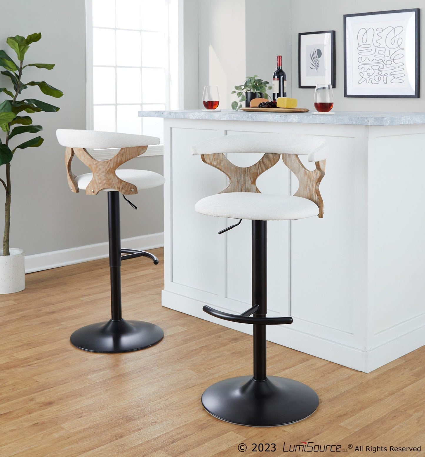Majestic Office Furniture Adjustable Barstool - Set of 2