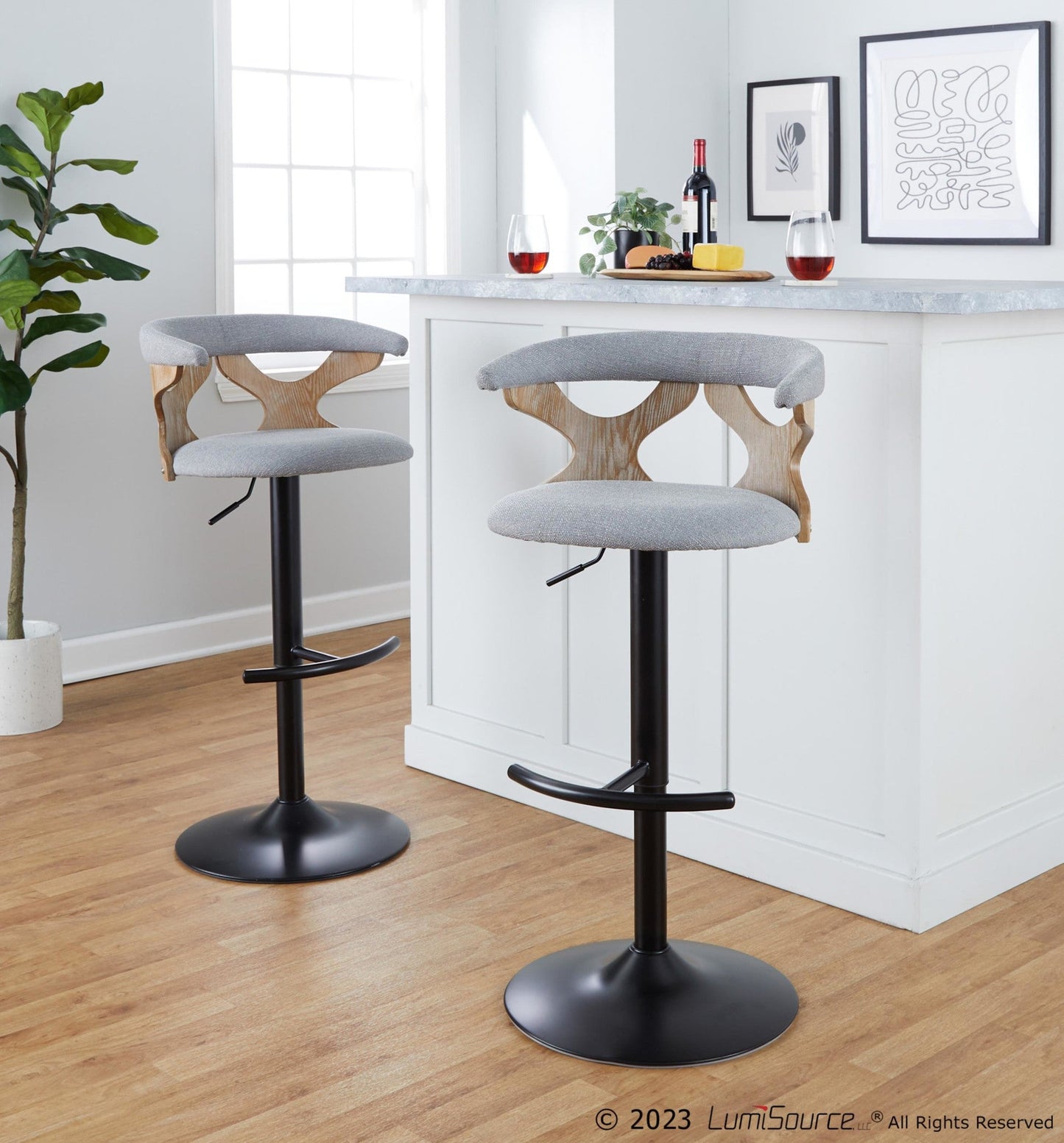 Majestic Office Furniture Adjustable Barstool - Set of 2