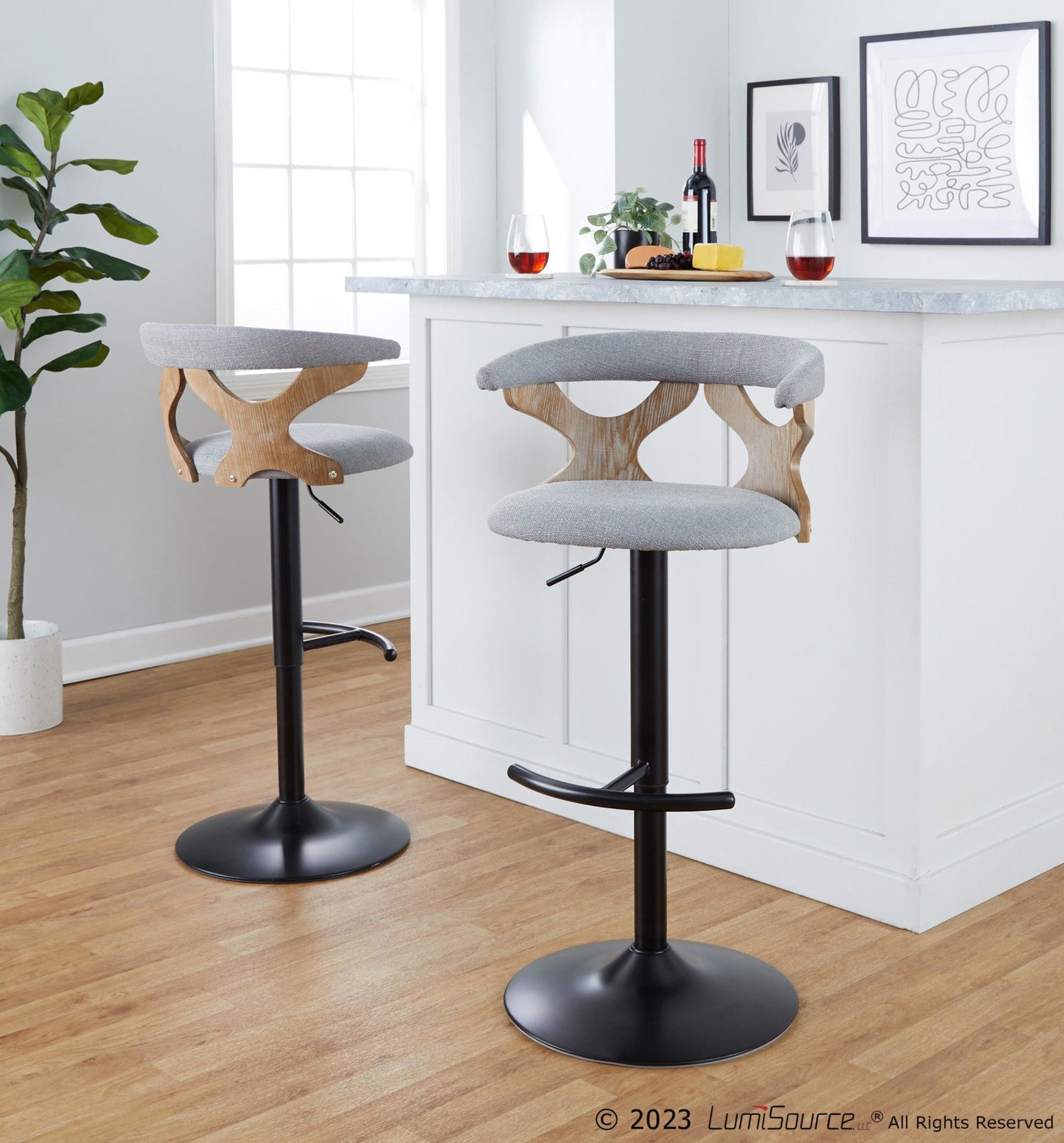 Majestic Office Furniture Adjustable Barstool - Set of 2