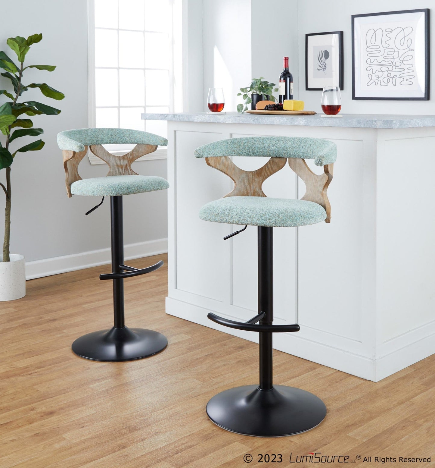 Majestic Office Furniture Adjustable Barstool - Set of 2