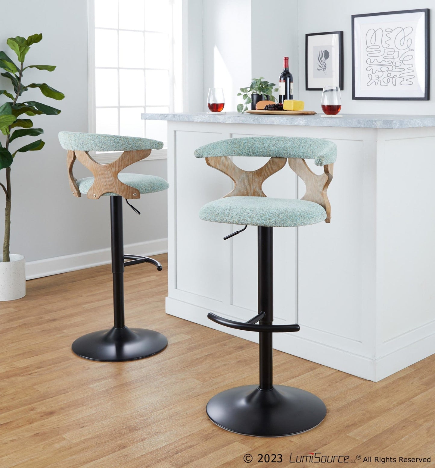 Majestic Office Furniture Adjustable Barstool - Set of 2