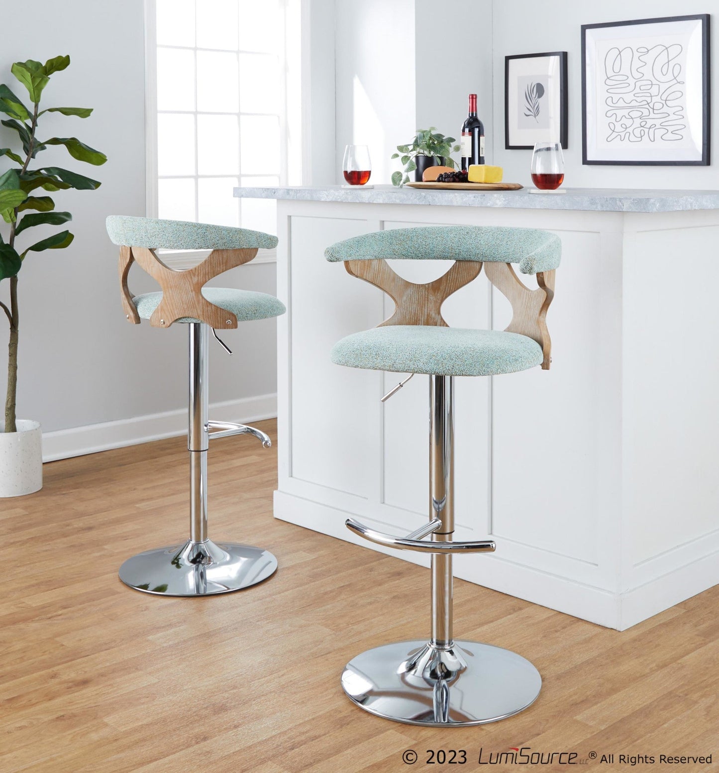Majestic Office Furniture Adjustable Barstool - Set of 2